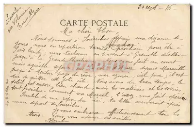 Sisteron — Vista Geral sobre a Durance — As Alpes Pitorescas — editor B-D n°1483 — Verso