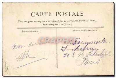 Le Havre — O porto antecipado e os quebramarés — editor H. V. & Cie, n°27 — Verso