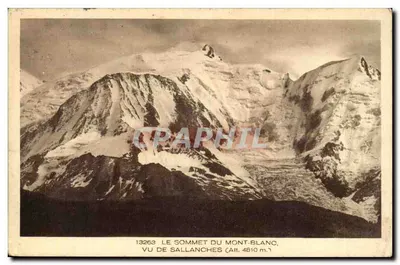 O cume do Mont-Blanc — visto de Sallanches (4810 m) — Braun & Cie, Imp. Ed. Nathouse-Dornach