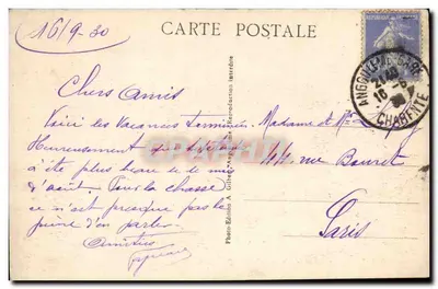Angoulême - Il Rempart Desaix e la Cattedrale — A.G.A. - 490 — Verso
