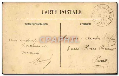 Bagnolles-de-l'Orne — Grande-Rue y la Oficina de Correos — Edición Ramon, Tessé-la-Madeleine — Reverso