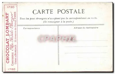 Dieppe — llegada del transatlántico de New-Haven — Chocolat Lombart — Reverso