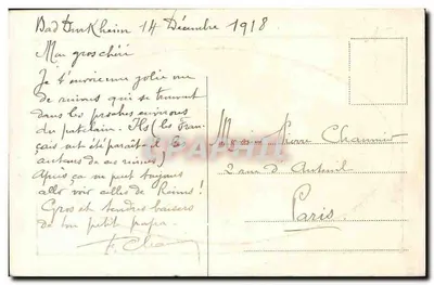 Ruínas de Limburg — Dürkheim — editor não identificado — Verso
