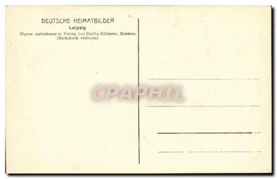 Leipzig — Stare Ratusz — DEUTSCHE HEIMATBILDER, Leipzig, Wydawnictwo Bertha Zillessen, Bautzen — Rewers
