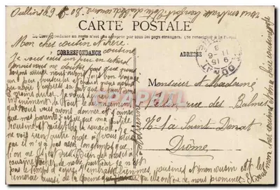 Femme artiste — peintre en extérieur — éditeur D' Oullins, n° 502 — Verso