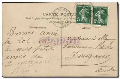 Dziewczynka z koszami z kwiatami — Wesołych Świąt — CIRCE n°4196 — Rewers