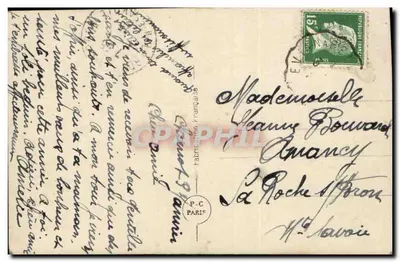 Kobieta w pelerynie — Wesołych Świąt — P-C Paris n°941 — Rewers