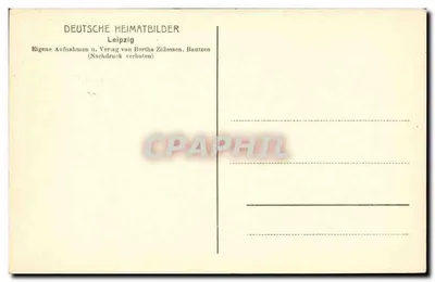 Leipzig — Pomnik Bacha — wydawca Bortha Zillassen, Bautzen — Rewers