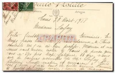 Tours — A Catedral Saint-Gatien (XII e XVI) — Editor: Postes, n° 214 — Verso