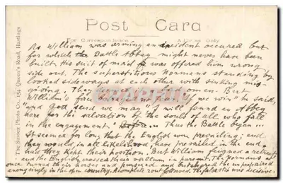 Abadia de Battle — Comemoração da batalha de Hastings — Sociedade dos Normandos — Verso