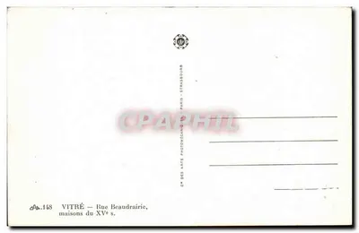 Vitré — Rue Beaudrairie — domy z XV wieku — Rewers