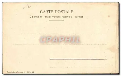 Wejście główne — Wystawa Uniwersalna w Liège 1905 — Depozyt Rue Ffagnee 201 Liège 11 — Rewers