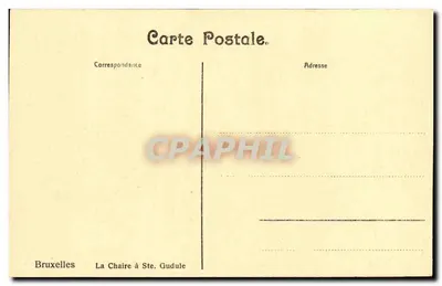 Bruselas — La Silla de Santa Gudula — editor Bruselas — Reverso