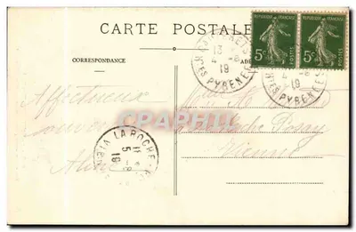 Widok na rzekę Gave - Cauterets (Htes-Pyr.) - C.C. n°27 — Rewers