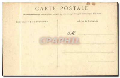 Plougastral — Stoet van bruidegom en bruid na de religieuze ceremonie — Collectie Vilhuard, Quimper — Achterkant