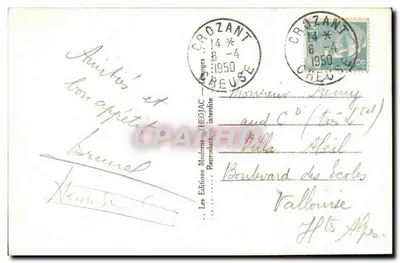 CROZANT - Creuse — Vista geral das Ruínas — n°26 — Verso