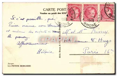 Cena de uma cabana — edição da Petite Bergerie — editor Hélio Braun & Cie, Mulhouse-Dombasle — Verso