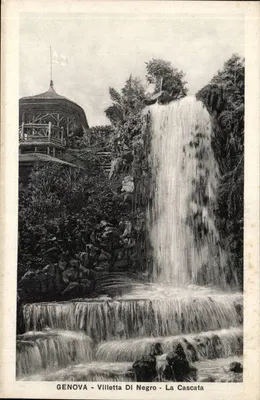 Gênova - Villetta Di Negro - A Cascata — editor F. Cali, n° 3-9919