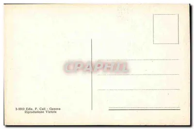 Gênova - Villetta Di Negro - A Cascata — editor F. Cali, n° 3-9919 — Verso