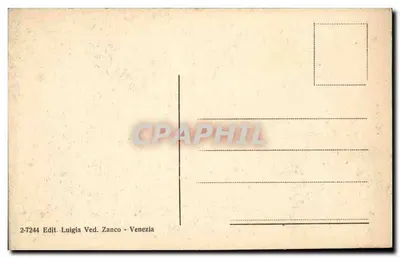 Venezia - Ponte del Sospiri — éditeur Luigia Ved. Zanco, n° 2-7244 — Verso