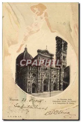 Florença — A fachada da catedral e o campanário de Giotto — C.G. e Co. em F.