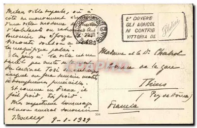 Milano - Teatro della Scala e Via Manzoni — éditeur Cova, n° 504 — Verso