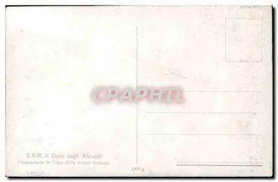 Retrato do Duque de Abruzzo — Comandante-em-Chefe da Marinha italiana — n° 2908-5 — Verso