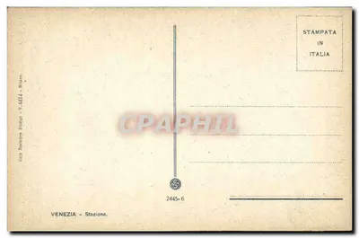 Vêneto - Estação — Vista da gôndola no canal — editor Vico Rotazione Stampa, Milão, n° 2445-6 — Verso