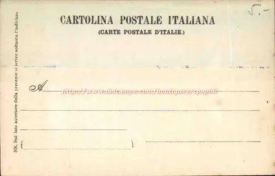 Rzym — Raffaello Sanzio — Szkoła Aten (Watykan) — Ernesto Richier, Rzym, Via Serpenti 170 — Rewers