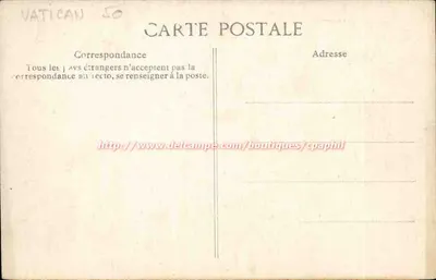 S.S. Pie X i S.B. Cyrille VIII — Ceremonia 150. rocznicy św. Jana Chryzostoma w Rzymie w 1908 — Wydawnictwo Attié — Rewers