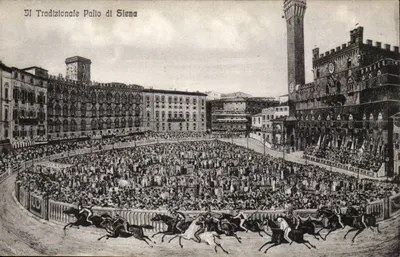 Palio di Siena — corrida de cavalos tradicional — editor Delcampe, n° 70003