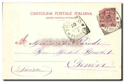 Widok ulicy Via Pietro Micca w Turynie — G. Modiano e Co., Milano 7881 — Rewers