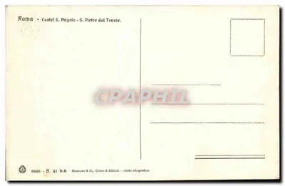 Roma - Castel Sant'Angelo e Santa Maria del Fiore — Brunner & C., Como & Zürich, série 41 — Verso