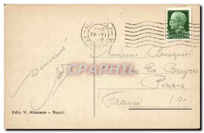 NAPOLI - Palácio Donna'Anna Posillipo — Editor V. Attanasio, Nápoles — Verso
