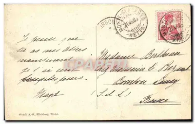 Monte Generoso — Widok na Monte Rosa — Wahrli A.-G., Klienchberg, Zurych — Rewers