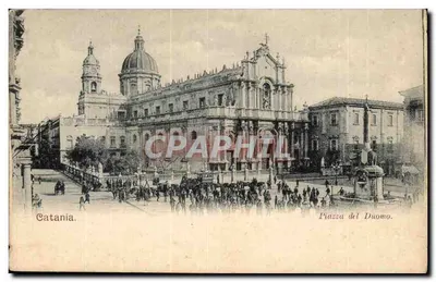 Catânia — Piazza del Duomo — Cartolina Postale Italiana