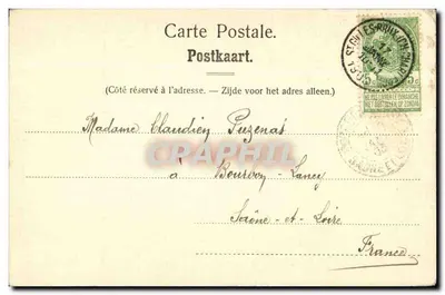 Bruxelas — Canto da Rue — Galerias Saint Hubert — Neis, Bruxelas, Série 1 No. 45 — Verso