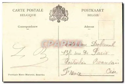 Mons — Katedra św. Waudru — Wydawca G. Walbonnet, seria III.10 — Rewers