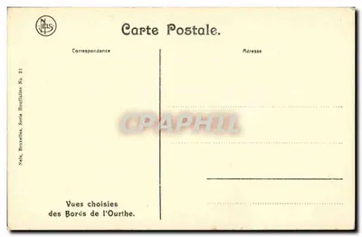 Houffalize L'Hermitage — casa cercada por árvores — Nels, Bruxelas, Série Houffalize No 21 — Verso