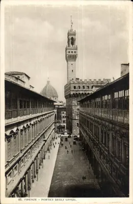 Portici degli Uffizi — Florença — editor Casa Editrice P. Giusti & Figli