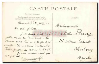 Clermont-Ferrand — Square Blaise Pascal und der Puy-de-Dôme — L'Auvergne pittoresque, n°97 — Rückseite
