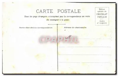 Widok Clermont-Ferrand — na Puy-de-Dôme — Wydanie specjalne czekolady Poulain — Rewers