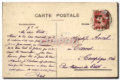 L'Auvergne - La Bourboule - La Source Clémence — éditeur anonyme, n° de série non visible — Verso