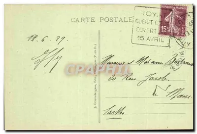 Royat - Vista pitoresca — editor J. Gouauffanges, n° 499 — Verso