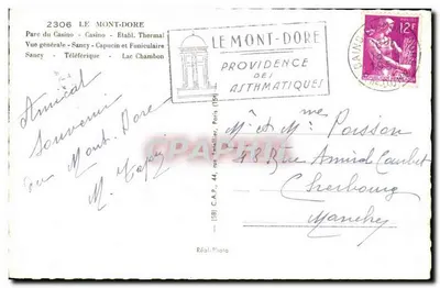 Mont-Dore — vista geral — Réal-Photo — Verso