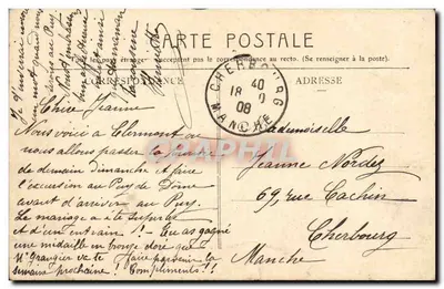 Caminho levando ao topo do Puy-de-Dôme — Clermont-le-178 — editor não visível — Verso