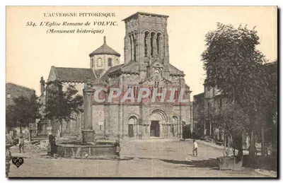 A Auvergne pitoresca — A Igreja Romana de Volvic (Monumento Histórico) — V.P. n°534