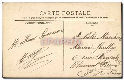 Châtel-Guyon (P.-de-D.) — Hotel de l'Hermitage — L'Hironnelle - Parigi — Verso