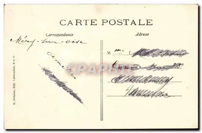 MÉRY-sur-OISE — Rue de Paris — G. Dolarus, Éd. Almondos, S.-et-O. — Verso
