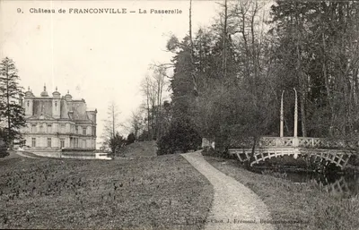 Castelo de FRANCONVILLE — A Passarela — Imp. Chot. J. Frémont, Beauumont-sur-Oise